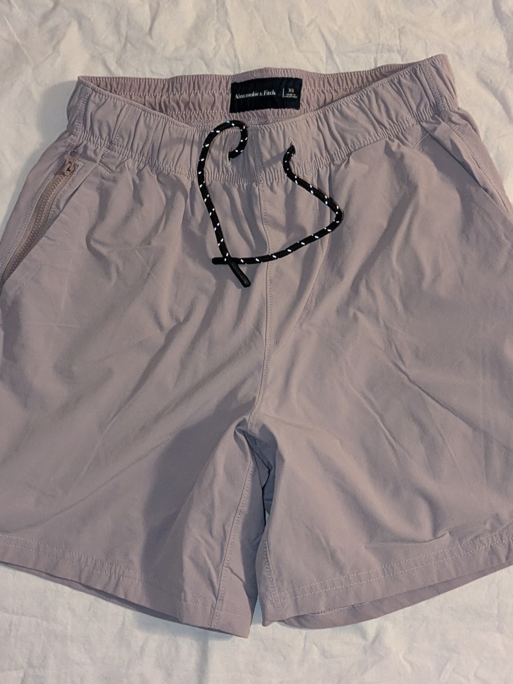 Abercrombie & Fitch Men's Purple/Mauve Swim Trunks Tie Waist Sz XS
